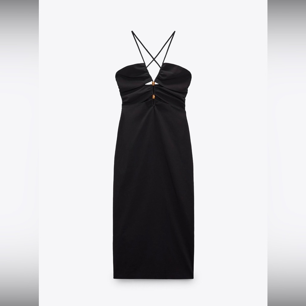 Zara Midi Strappy Cutout Dress
